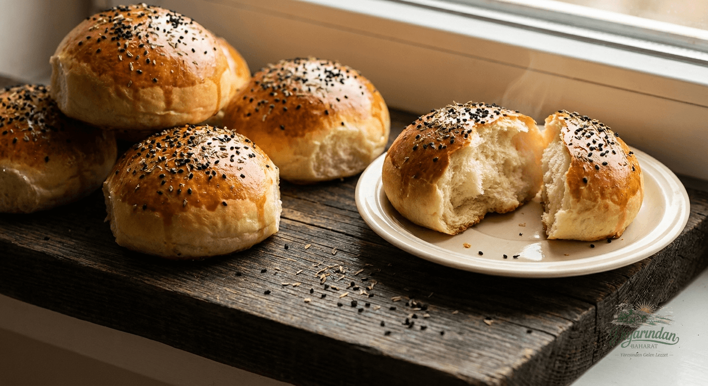 Çörek Otlu ve Kekikli Nefis Fırın Poğaçası
